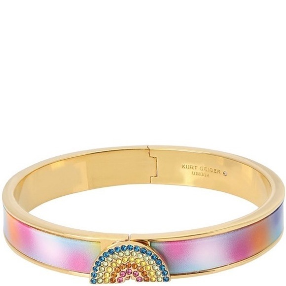 Kurt Geiger London Rainbow Tie Dyed Bangle Bracelet - Picture 2 of 7